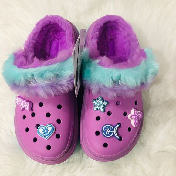 Crocs Aespa X Crocs Stomp‎ Lined Clog Women's Sandals Purple Size 9 NEW - Picture 7 of 11